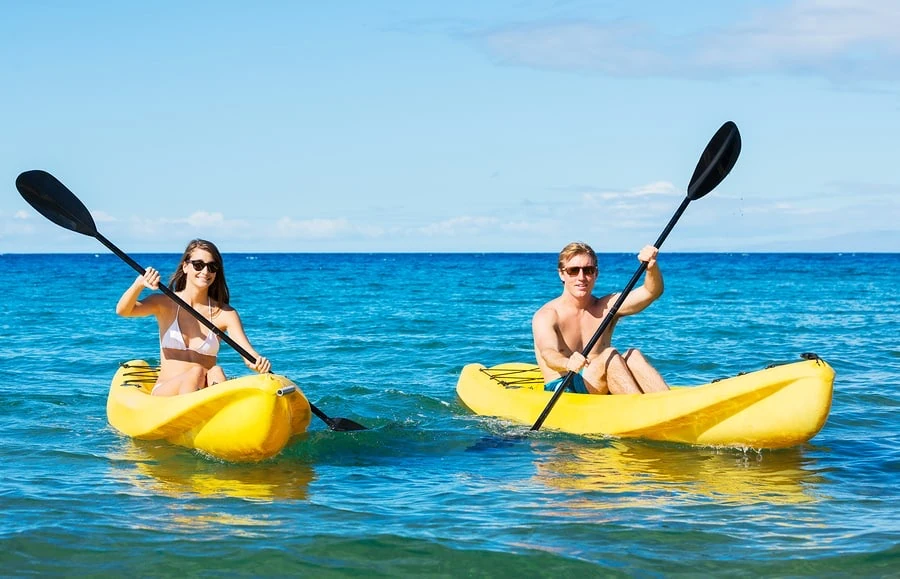 Kayaking in the Gulf at Treasure Island